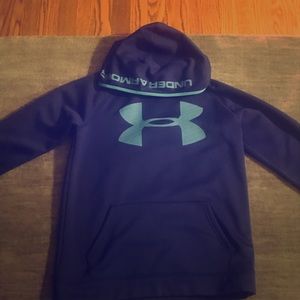 Boys Under Armour blue hoodie sweatshirt